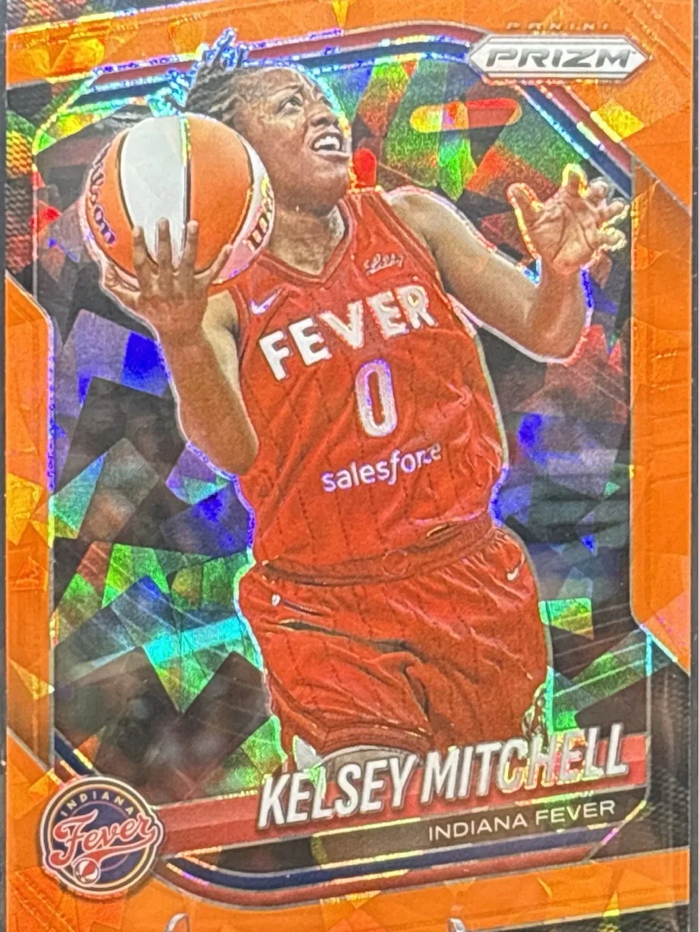 Panini Prizm Kelsey Mitchell Orange Prizm Basketball Card